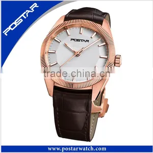 Rose Golden Ring Solid Dial Waterproof Function Wrist Watch thumbnail-1