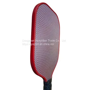 China Direct Factory Custom Logo Pickleball Paddle USAPA Approved Fiberglass Surface Silver Chrome Polypropylene Honeycomb Core Lightweight Pickleball Racket XSK09 thumbnail-2