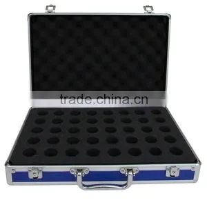 Professional Aluminum Essential Carrying Case,hard Shell Blue Aluminum Essential Oil Carry Case,40bottle Essential Oil Hard Case thumbnail-3