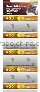 AG0-B10P Alkaline Coin Button Battery thumbnail-1