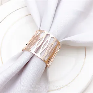 Electroplated Gold Silver Black Napkin Ring Holder on Wholesale thumbnail-2