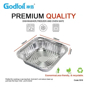 Rectanglar Aluminum Foil Container Wrinkle Wall Container thumbnail-1