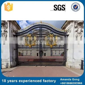 Customized Hot-Dip Galvanized Wrought Garden Iron Gate thumbnail-1