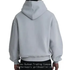 500 GSM Factory Custom Logo Blank Boxy Oversized Hoodies for Mens Heavyweight Cotton Hoodies Drop Shoulder Pullover Hoodi OEM thumbnail-2