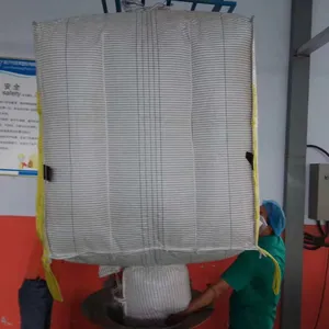 Black 1000kg 2000kg FIBC Bulk Big Ton Baffle Bag for Sales Animal Feed Milk Powder Packaging thumbnail-1