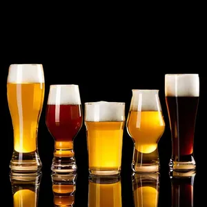 Hot-sale Drinking Beer Glass Drinking Tasting Set With 6 Different Designs of Beer Pint Glasses for Bar at Home thumbnail-1