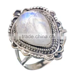 MOONSTONE RING ,925 Sterling Silver Jewelry Wholesale,WHOLESALE SILVER JEWELRY,SILVER EXPORTER,SILVER JEWELRY FROM INDIA thumbnail-1