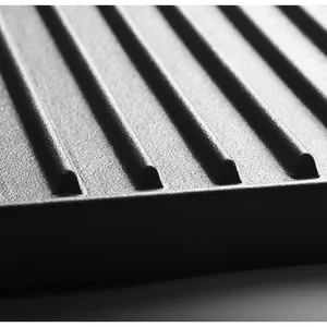 Cast Iron Grill Tray 36*26cm Uncoated Barbecue Tray Non-stick Household Iron Plate Cooking Outdoor Rectangular Charcoal Fire Pan thumbnail-3