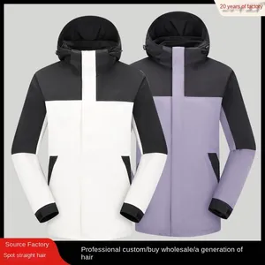 New Adhesive Outdoor Three in One Charging Clothes, Detachable Two-piece Waterproof and Windproof, Winter Stand for Men and Women thumbnail-5