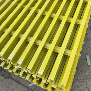 Wholesale Customized Polyester Grating Board, Marine Corrosion-resistant Fiberglass Grating Pedal, Yellow Green thumbnail-3