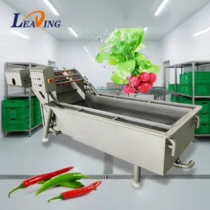 Automatic Commercial Vegetables and Fruit Washing Machine Stainless Steel Ozone Bubble Salad Leafy Vegetable Cleaner Equipment thumbnail-4