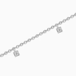 Shining Star Jewelry Cubic Zirconia Adjustable Women's Rhodium Fine Bracelet thumbnail-1