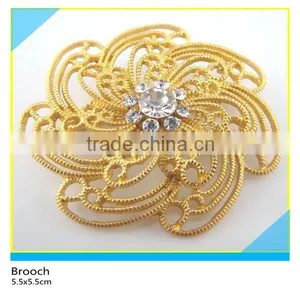 Grey Rhinestone Brooch Special Design for Jacket Decoration 5.5x9cm thumbnail-4