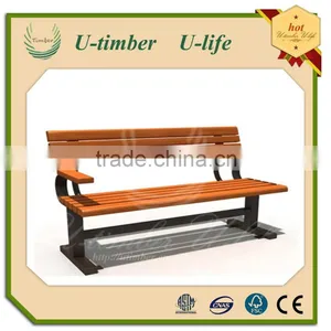 Hospitality Supplies Wholesale Outdoor Furniture Wpc Composite Bench Modern Long Chair for Rest Station Park Leisure thumbnail-1
