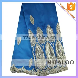 Mitaloo 2015 New Coming New Design Embroidery Lace Nigeria Wedding Lace Fabirc MGP1010 thumbnail-2