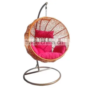 Hammock Rattan Swing Hanging Chair Suspension Seat Lounge Egg Shaped Indoor Swing Chair thumbnail-4