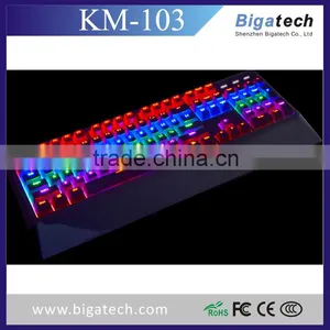 Newest High-end Tri-color LED Backlight Programmable Gaming Keyboard Mechanical Gaming Keyboard Quality Choice Most Popular thumbnail-5