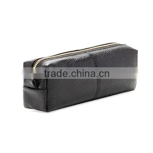 Top Grain Ladies Cow Pebble Leather Waterproof Travel Leather Toiletry Bag thumbnail-4