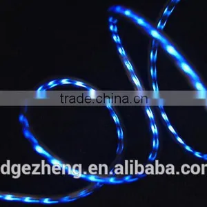 el Data Cable With Glowing Chasing Light el Wire Usb Cable Micro Usb 8pin Lighting Usb Cbale Led Light for Smartphones thumbnail-5