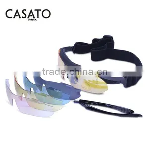CASATO New Men Bike Polarized Sports Cycling Sunglasses With 5 Lenses thumbnail-5