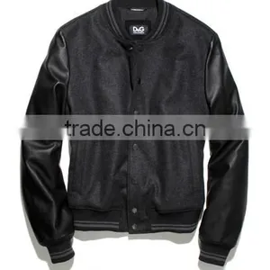 Plain Wool Varsity Jackets thumbnail-1