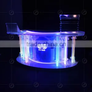 Night Bar Acrylic LED Table Designs, Night Club dj Facade, Night Bar Booth thumbnail-6