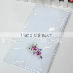 White Cotton Embroidered Cheap Handkerchief thumbnail-1