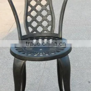 White Black Bronze Decorative Outdoor Aluminum Metal Garden Chair thumbnail-2
