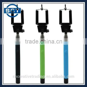 New Monopod Cable Take Pole Selfie Stick for Mobile Phones thumbnail-1
