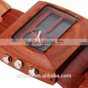 OEM/ODM Watch Factory Wooden Material Simple Custome Digital Watch thumbnail-3
