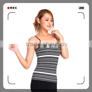 2016 Wholesale Gym Women Tank Top With Stripe thumbnail-2
