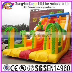 Colourful Design Inflatable Dry Slide With Trees thumbnail-5