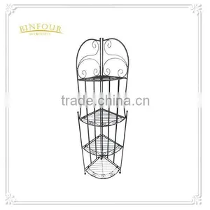 Classical Antique Wrought Iron 4 Tier Toilet Standing Corner Shelf thumbnail-1