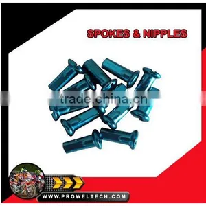 Blue Color Aluminium Motorcycle Spoke Nipples thumbnail-1
