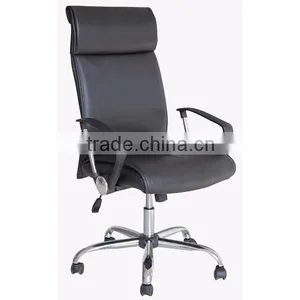 High Quality Leather High Back Armrest Ergonomic Leather Executive Office Chairs With Wheels thumbnail-1