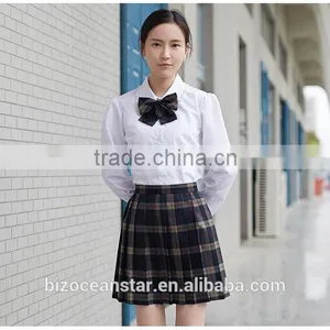 Latest Design Wholesale School Unforms, High School Girls Dress and Blouse thumbnail-1
