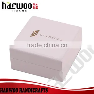 Factory Manufacturer Fashion Leather Surface Wooden Jewelry Box Cufflink Box thumbnail-4