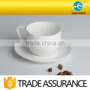 White Durable Ceramic 220cc Cup With Saucer thumbnail-1