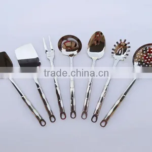 7 Piece Stainless Steel Cooking & Serving Utensil Set thumbnail-1