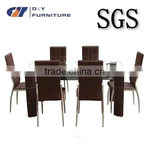 Glass Dining Table and Chair thumbnail-3