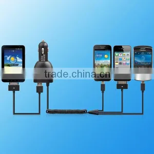 Phone Accessories Dual Usb Car Charger With Cables Manufacture in China thumbnail-2