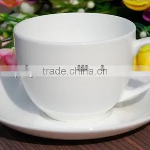 250ml White Cheap Tea Cup and Saucer thumbnail-1