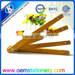 Wholesale Cheap Price Long 200cm Yellow Wooden Folding Ruler for Office thumbnail-1