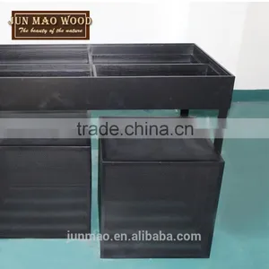 Two Square Network Rail Storage Box MDF Disign With Black Showcase Display thumbnail-2