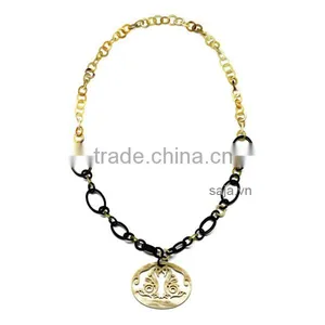 Buffalo Horn White, Buffalo Horn Jewelry, Buffalo Horn Necklace SHN-291 thumbnail-1