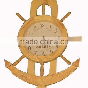 2013 New Design Winding Wooden Wall Clock for Sale thumbnail-1