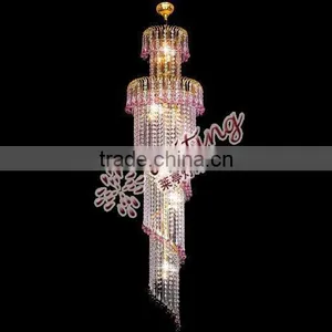 Beautiful Crystal Stairs Chandelier Light thumbnail-1