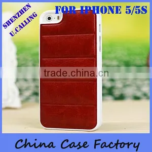 2014 New Deisgn Plastic With Soft PU Leather Case For IPhone 5/5S thumbnail-5