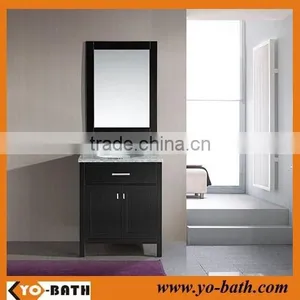24 Inch Solid Wood Bathroom Vanity Canada With Marble Countertop and Strong Legs thumbnail-1