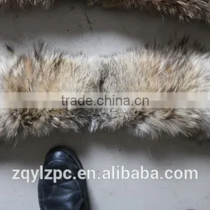 Wholesale Factory Price Natural Color Real Coyote Fur Collar Trimming/fox Fur Strips thumbnail-6